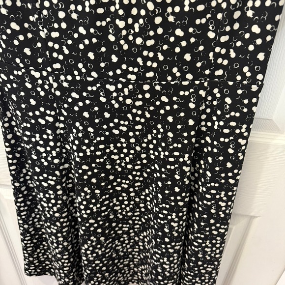 Talbots Petites‎ Black White Polka Dot Tie Sleeve Dress Size LP Large Classic - Picture 5 of 7